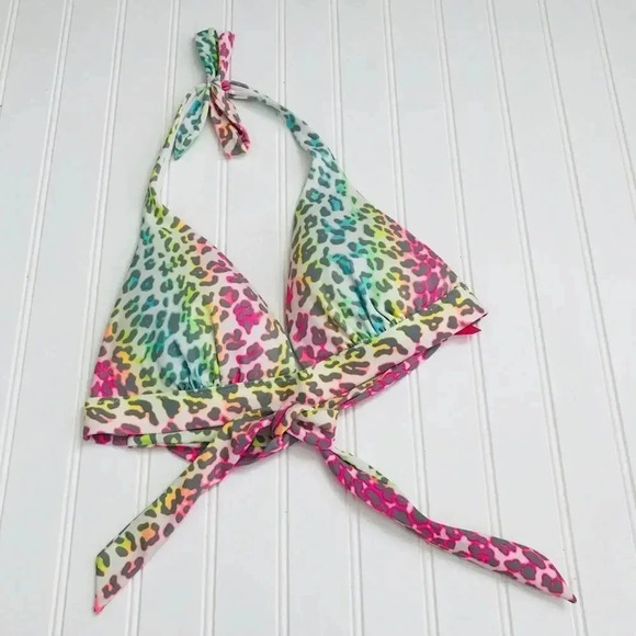 Victoria's Secret Other - NWOT Victorias Secret colorful leopard bikini top